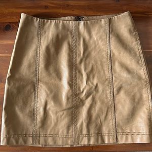 Free People Faux Leather Modern  Mini Skirt